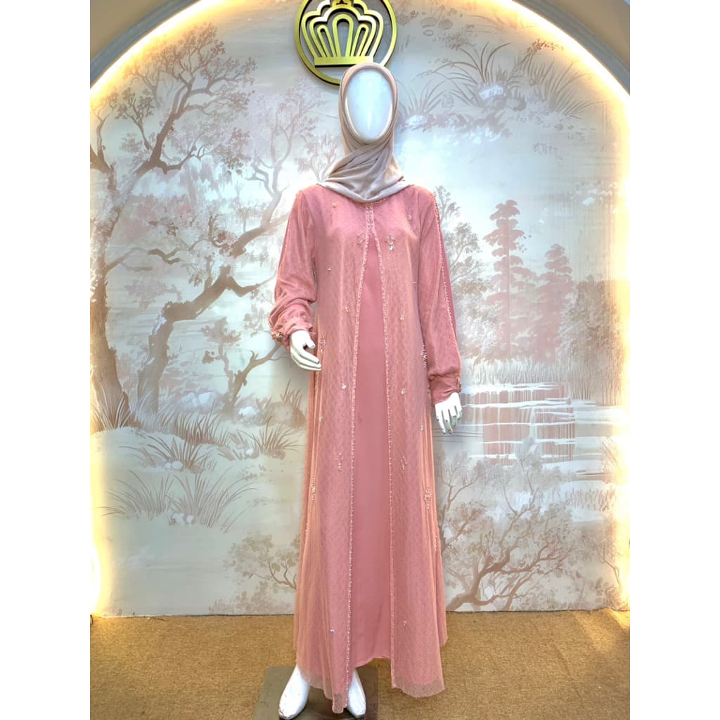 Qoni | Dress Kirana | Gaun Elegan | Gaun Mewah | Gaun Premium | Gaun brukat