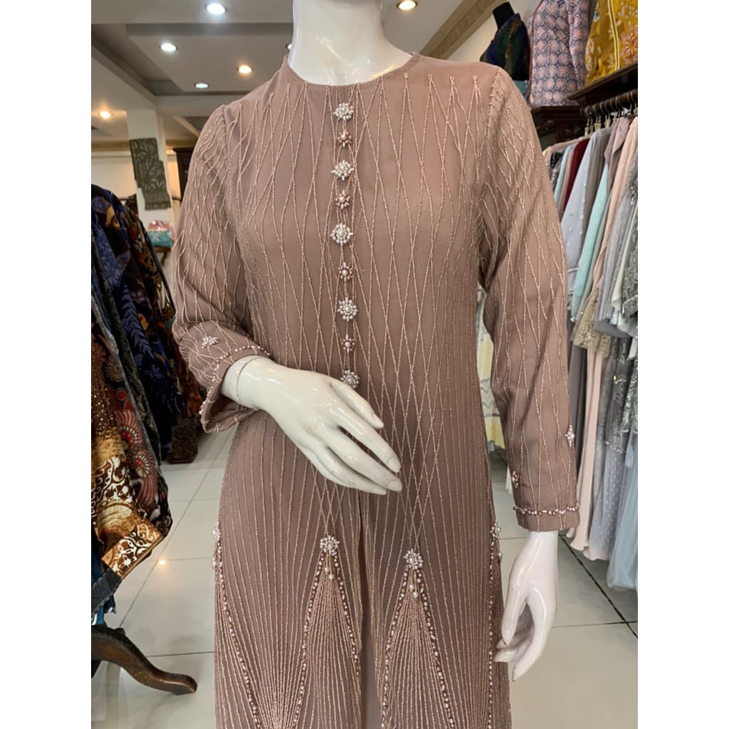 Qoni | Dress Nazalea | Dress Mewah | Glamour Look | Dress Elegan | Dress Payet | Dress Brukat 3