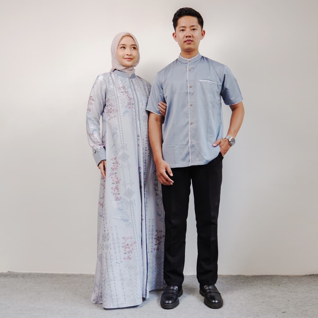 Qoni | Elziva Oneset | Baju Pasangan Muslimah dan Muslim Lengan Pendek
