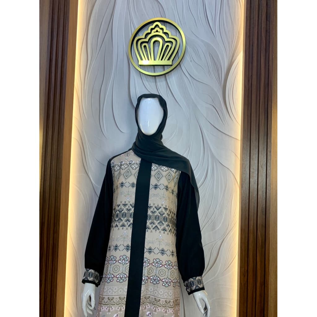 Qoni | Gaun Abaya Keysha | Abaya Jet Black | Gaun Simple | Daily Look | Gaun Elegan | Gaun Premium 6