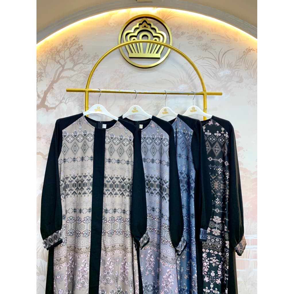 Qoni | Gaun Abaya Keysha | Abaya Jet Black | Gaun Simple | Daily Look | Gaun Elegan | Gaun Premium 8