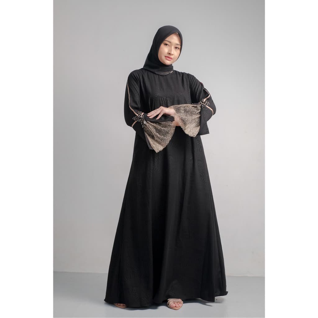 Qoni | Gaun Abaya Shaquita | Gaun Pesta Premium | Gaun Payet | Mewah 2