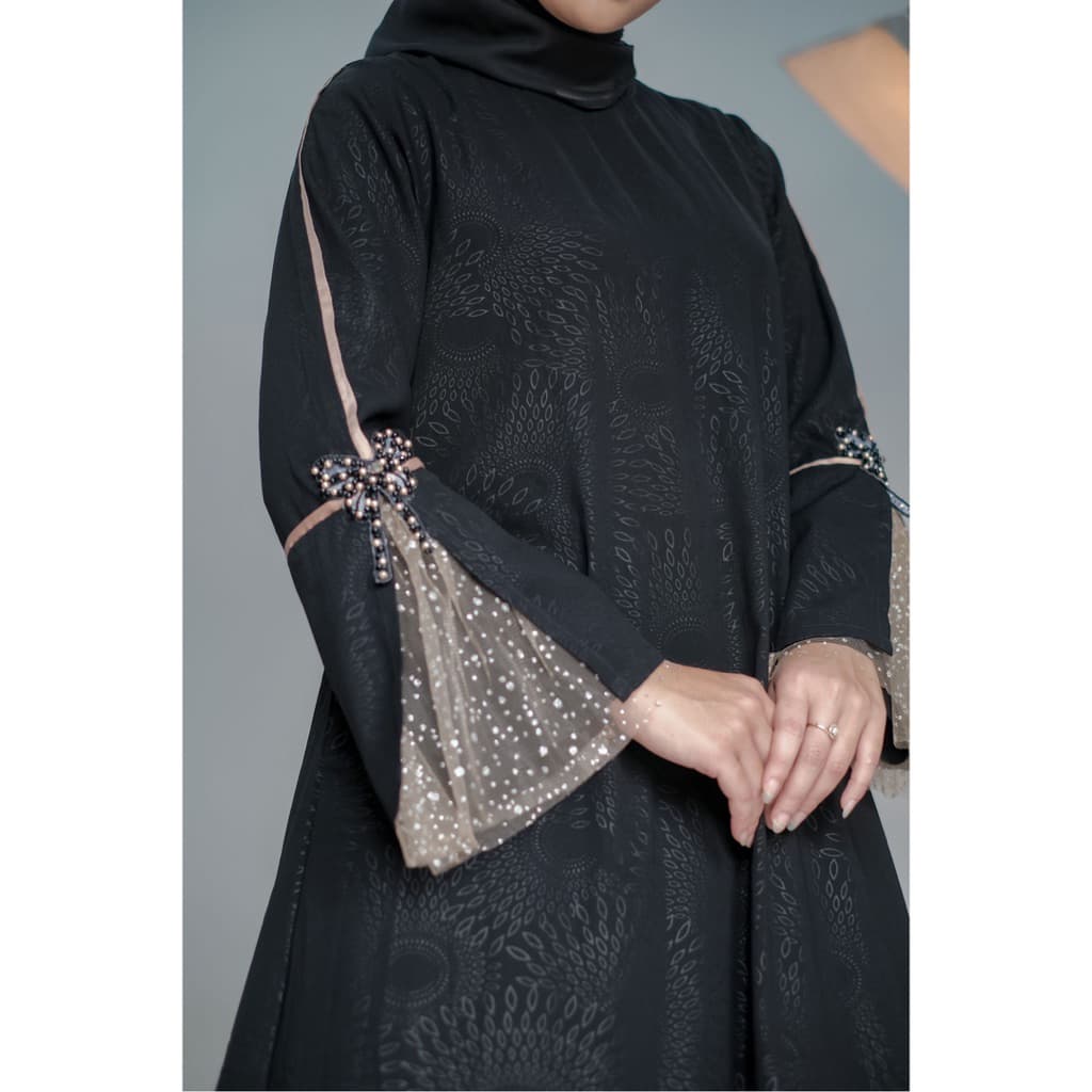 Qoni | Gaun Abaya Shaquita | Gaun Pesta Premium | Gaun Payet | Mewah 4
