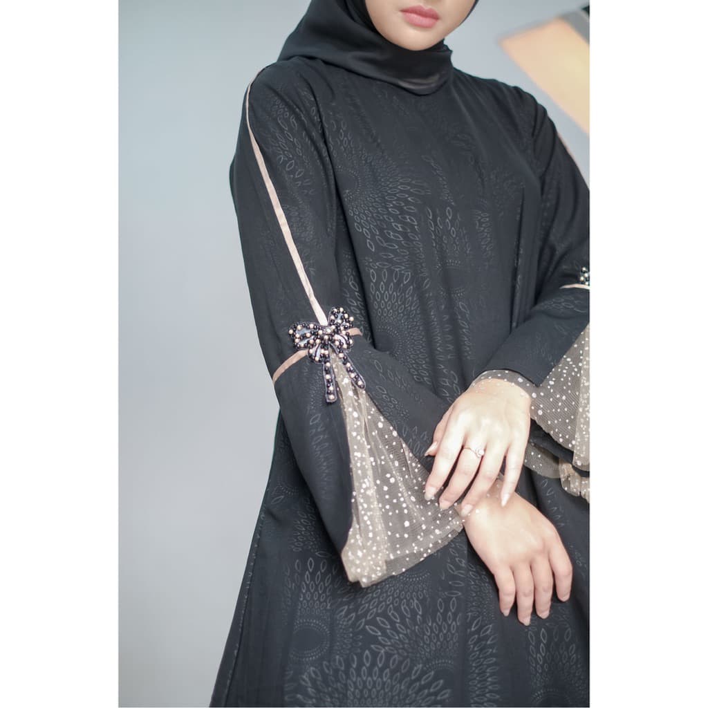 Qoni | Gaun Abaya Shaquita | Gaun Pesta Premium | Gaun Payet | Mewah 5