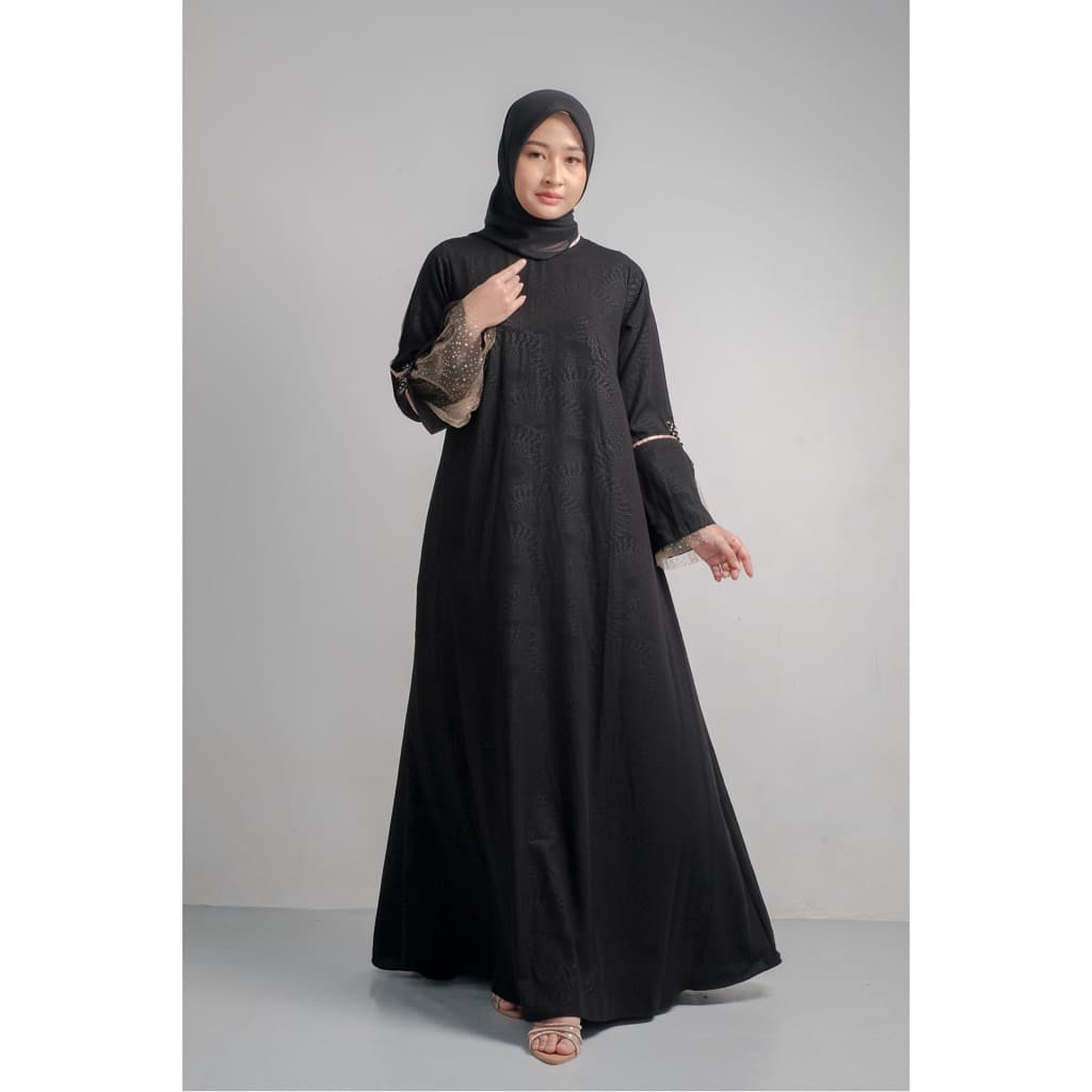 Qoni | Gaun Abaya Shaquita | Gaun Pesta Premium | Gaun Payet | Mewah 7