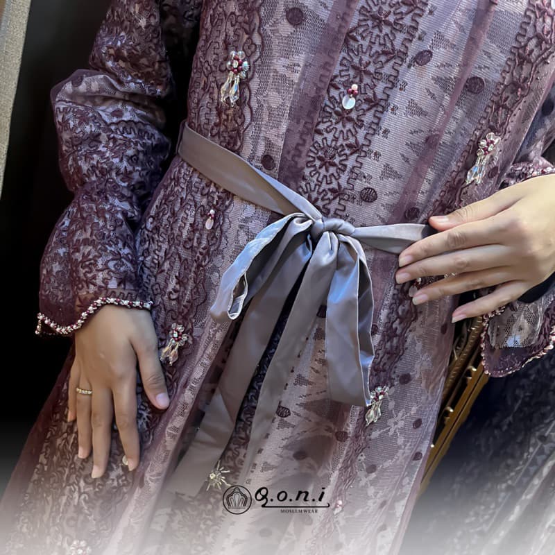 Qoni | Gaun Afara | Gaun Pesta Premium | Gaun Berpayet Full Premium | Gaun Berbrokat Premium | Gaun Mewah dan Elegan 3