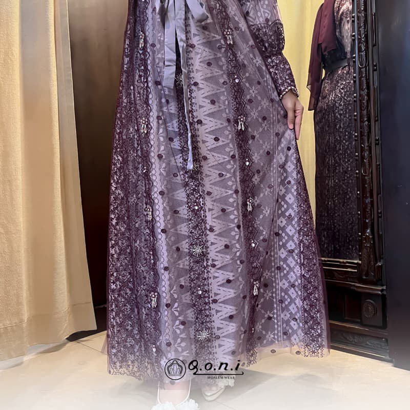 Qoni | Gaun Afara | Gaun Pesta Premium | Gaun Berpayet Full Premium | Gaun Berbrokat Premium | Gaun Mewah dan Elegan 4