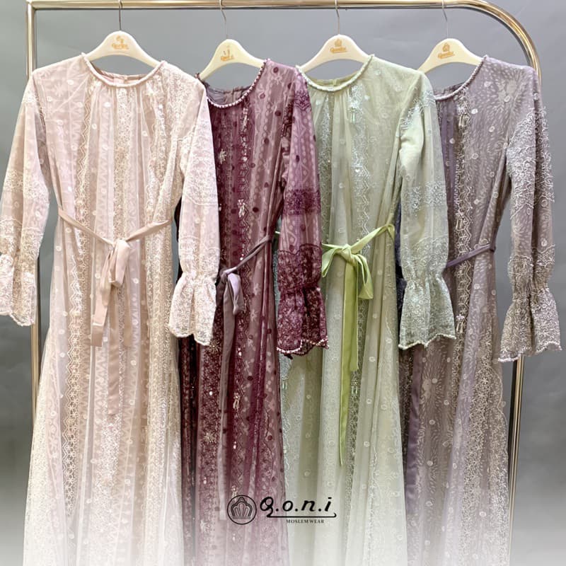 Qoni | Gaun Afara | Gaun Pesta Premium | Gaun Berpayet Full Premium | Gaun Berbrokat Premium | Gaun Mewah dan Elegan 6