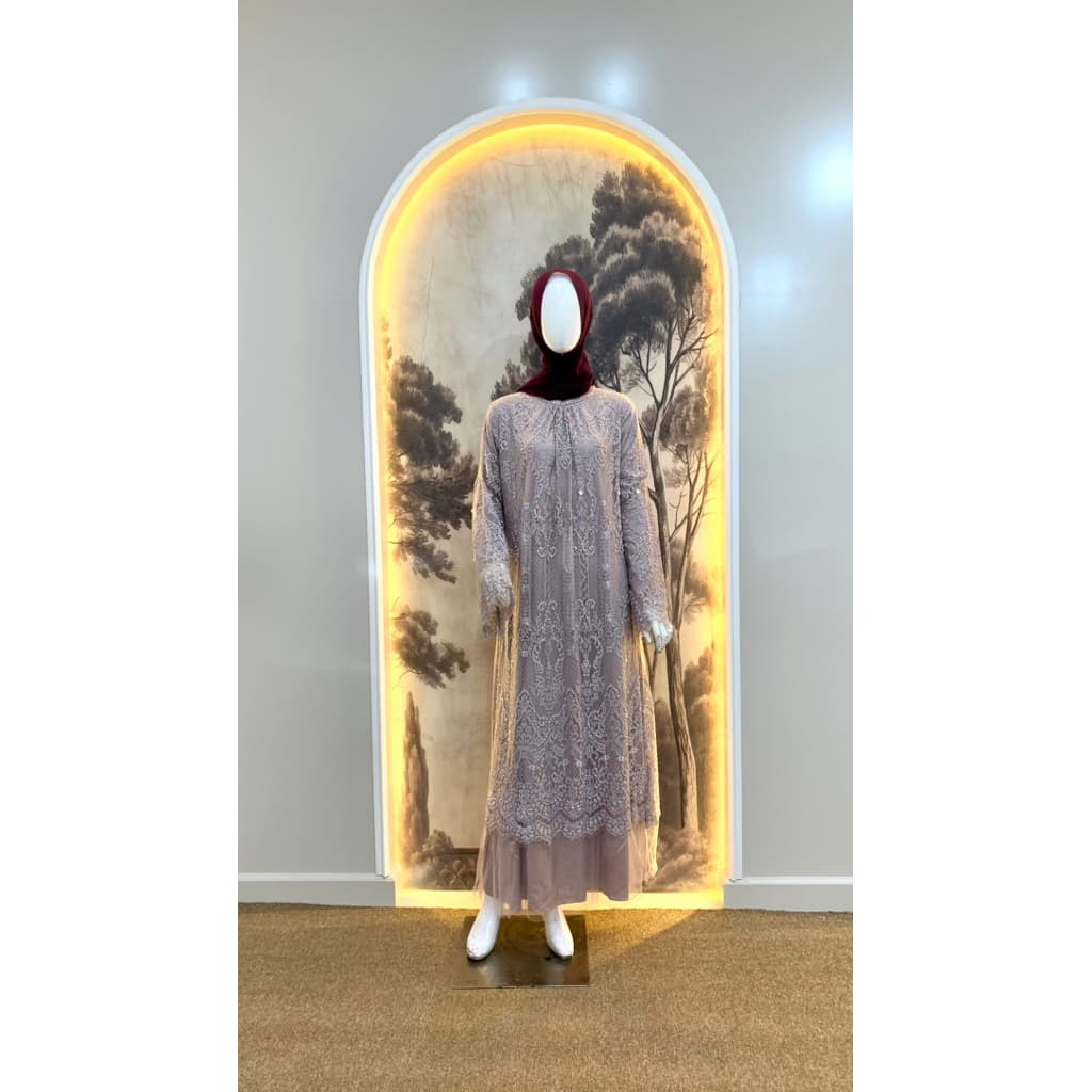 Qoni | Gaun Alesia | Gaun Pesta Premium | Gaun Payet | Gaun Borkat | Mewah | Elegan | Simpel