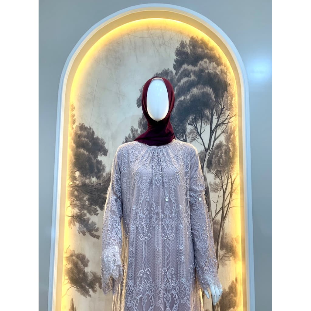 Qoni | Gaun Alesia | Gaun Pesta Premium | Gaun Payet | Gaun Borkat | Mewah | Elegan | Simpel 2