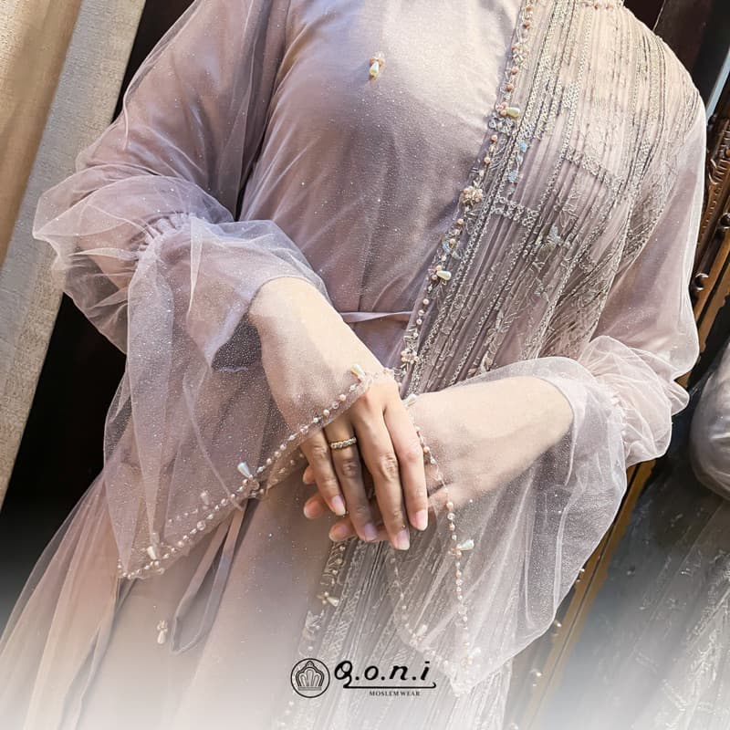 Qoni | Gaun Allera | Gaun Pesta Premium | Gaun Berpayet Full Premium | Gaun Berbrokat Premium | Gaun Mewah dan Elegan 6