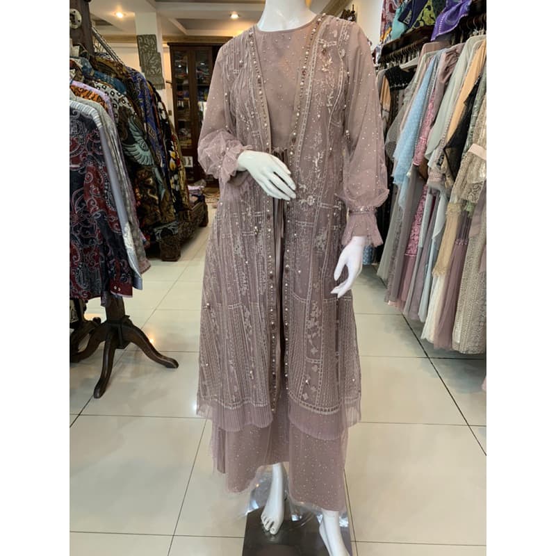 Qoni | Gaun Allura | Premium Dress | Gaun Brokat Berpayet