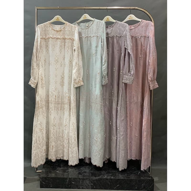 Qoni | Gaun Almira | Gaun Berpayet | Gaun Motif Bordir 6