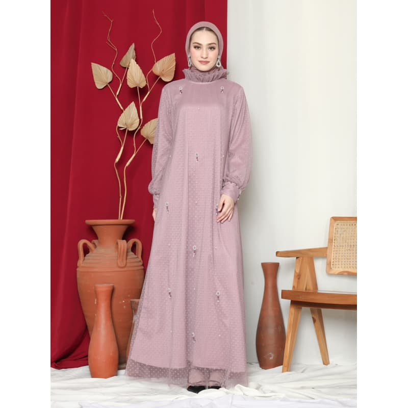 Qoni | Gaun Amberly | Gaun Pesta Premium | Gaun Berpayet Full Premium | Gaun Mewah dan Elegan