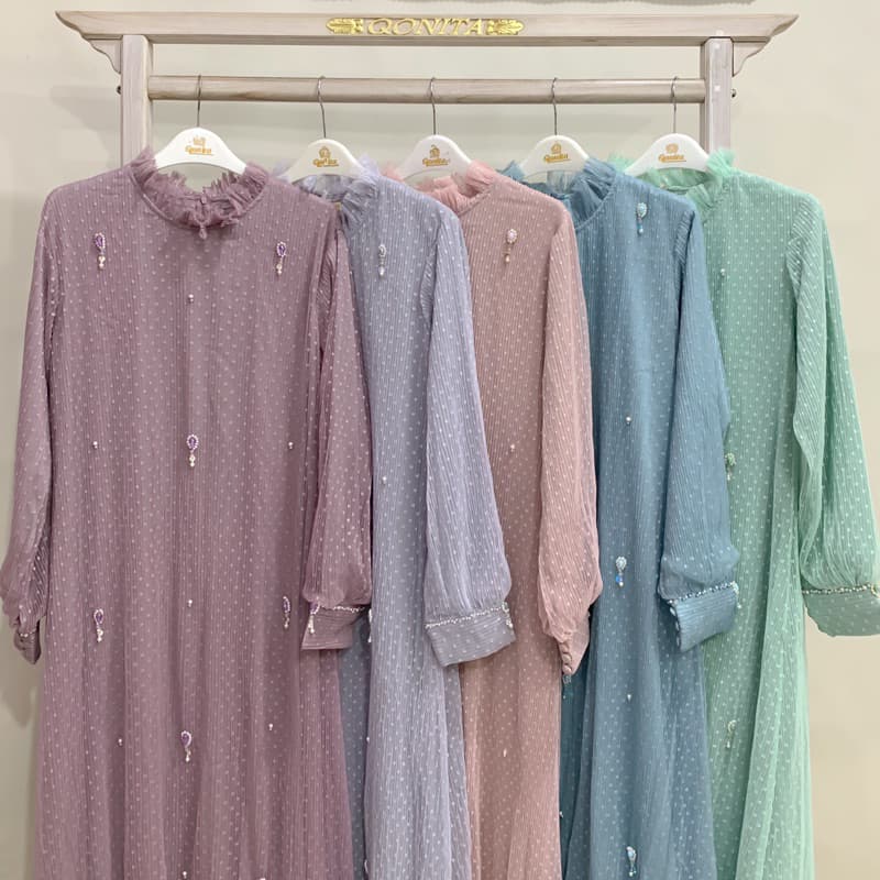 Qoni | Gaun Amberly | Gaun Pesta Premium | Gaun Berpayet Full Premium | Gaun Mewah dan Elegan 5