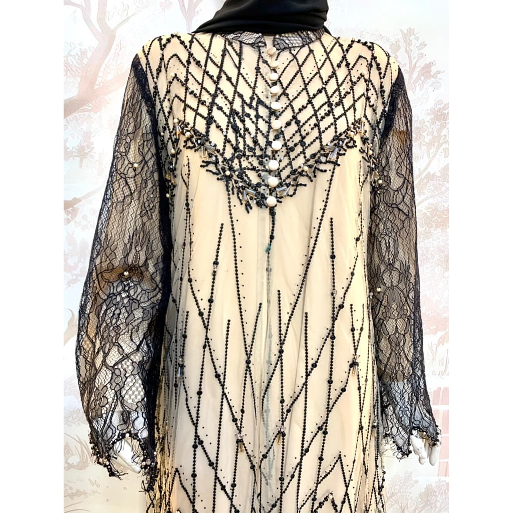 Qoni | Gaun Ameeza | Gaun Brukat Payet | Gaun Elegan | Dress Mewah | Gaun Premium 4
