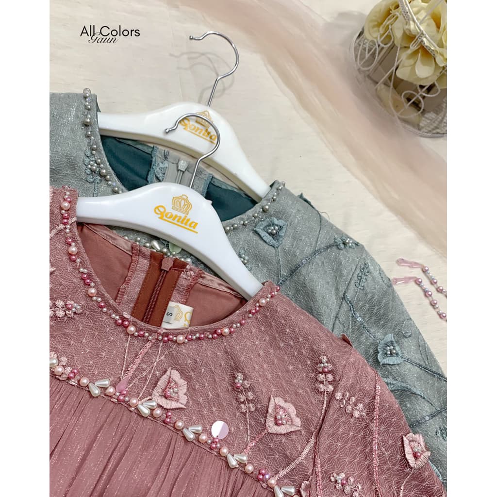Qoni Gaun Amelita - Dress Kondangan Satin Silk Premium Mewah 8