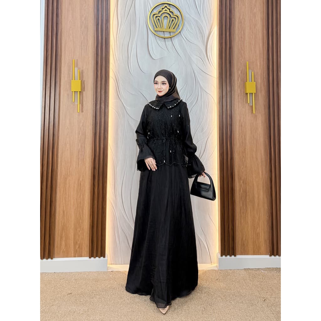 Qoni | Gaun Anasera | Gaun Pesta Premium | Gaun Payet | Gaun Mewah | Elegan | Simpel 2