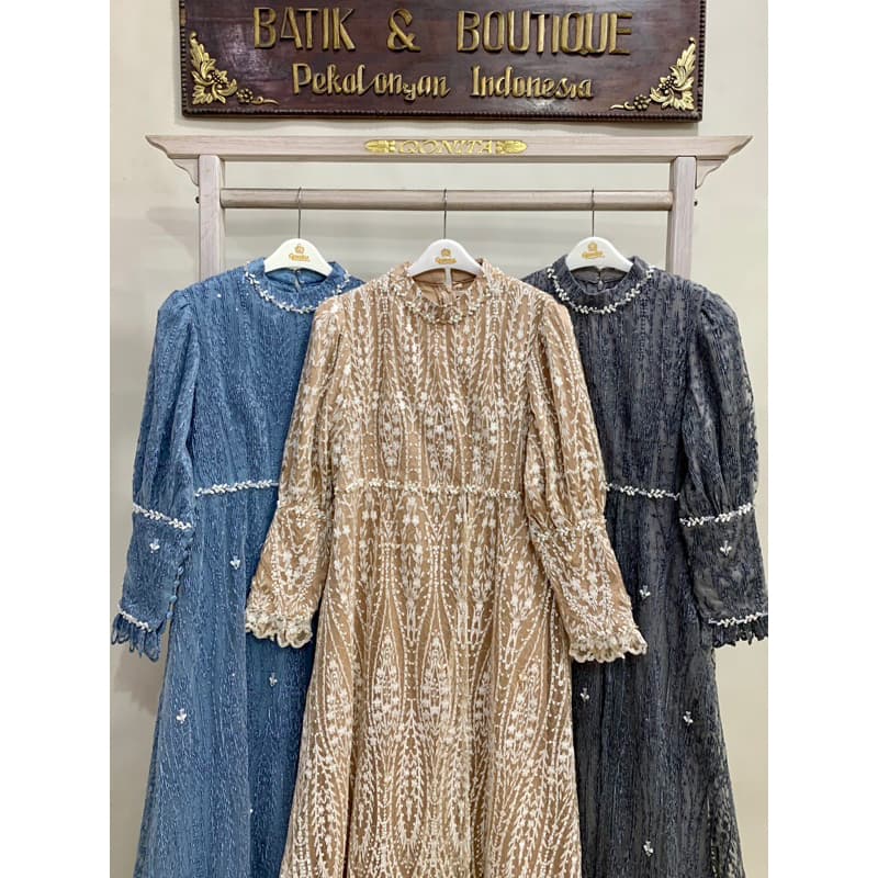 Qoni | Gaun Anastasia | Gaun Pesta Premium | Gaun Berpayet Full Premium | Gaun Mewah dan Elegan 2