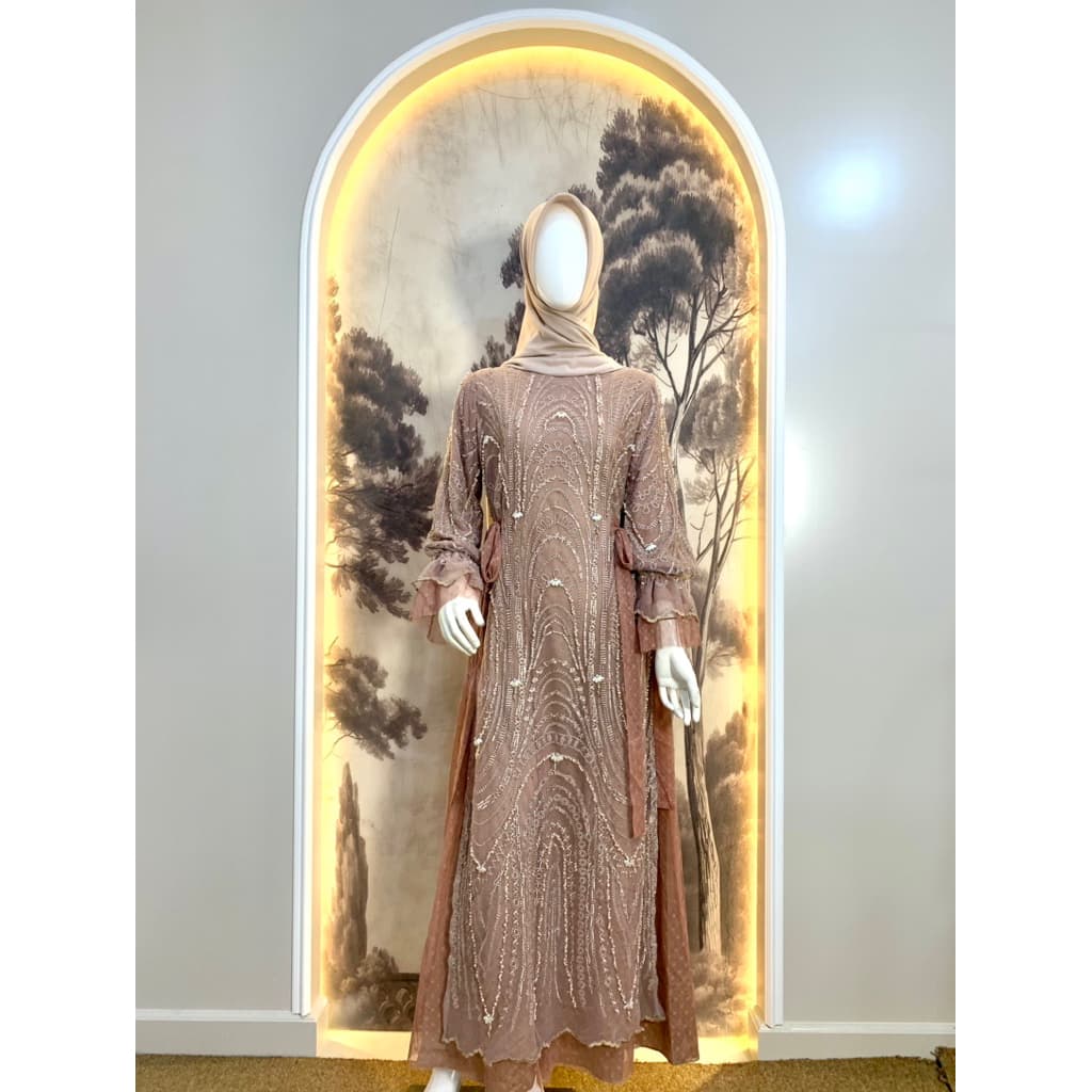 Qoni | Gaun Angela | Gaun Payet | Gaun Pesta | Dress Mewah | Gaun Elegan | Gaun Premium