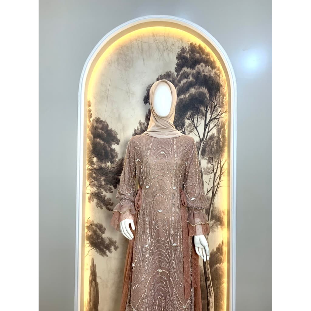 Qoni | Gaun Angela | Gaun Payet | Gaun Pesta | Dress Mewah | Gaun Elegan | Gaun Premium 2