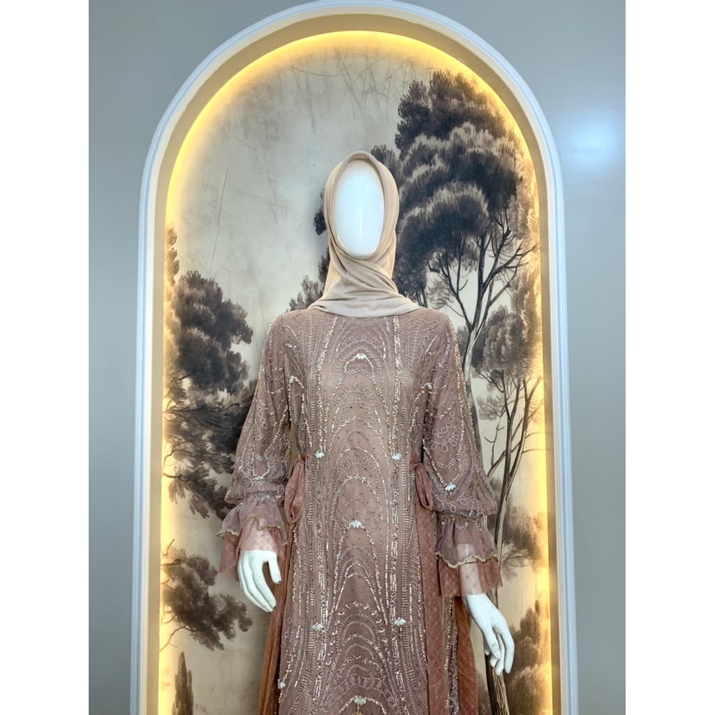 Qoni | Gaun Angela | Gaun Payet | Gaun Pesta | Dress Mewah | Gaun Elegan | Gaun Premium 5
