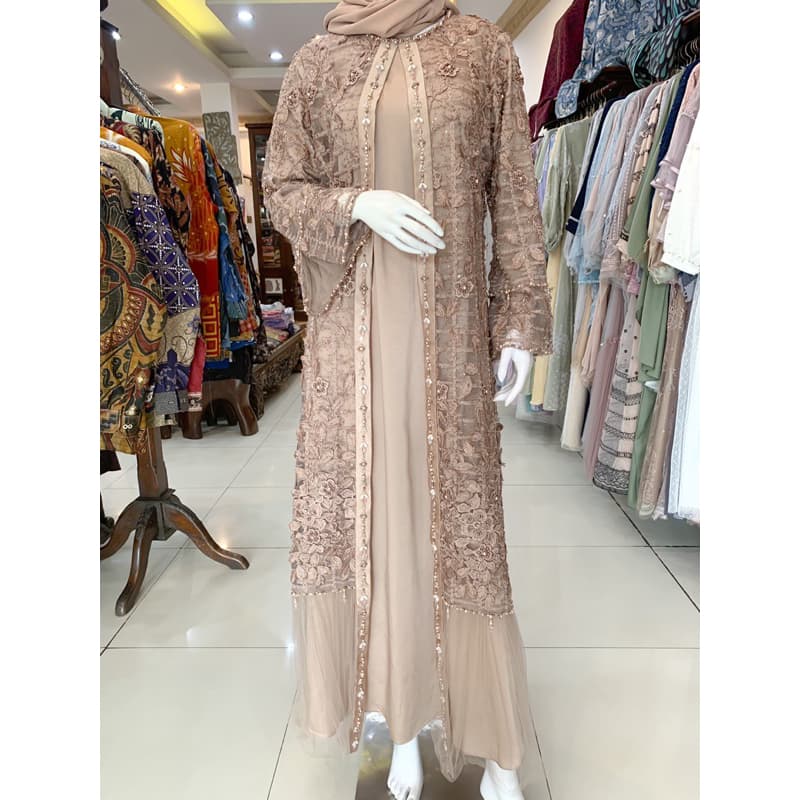 Qoni | Gaun Arcelia | Gaun Pesta Premium | Gaun Berpayet Full Premium | Gaun Berbrokat Premium | Gaun Mewah dan Elegan