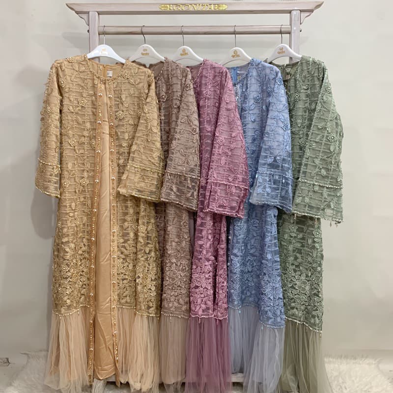 Qoni | Gaun Arcelia | Gaun Pesta Premium | Gaun Berpayet Full Premium | Gaun Berbrokat Premium | Gaun Mewah dan Elegan 7