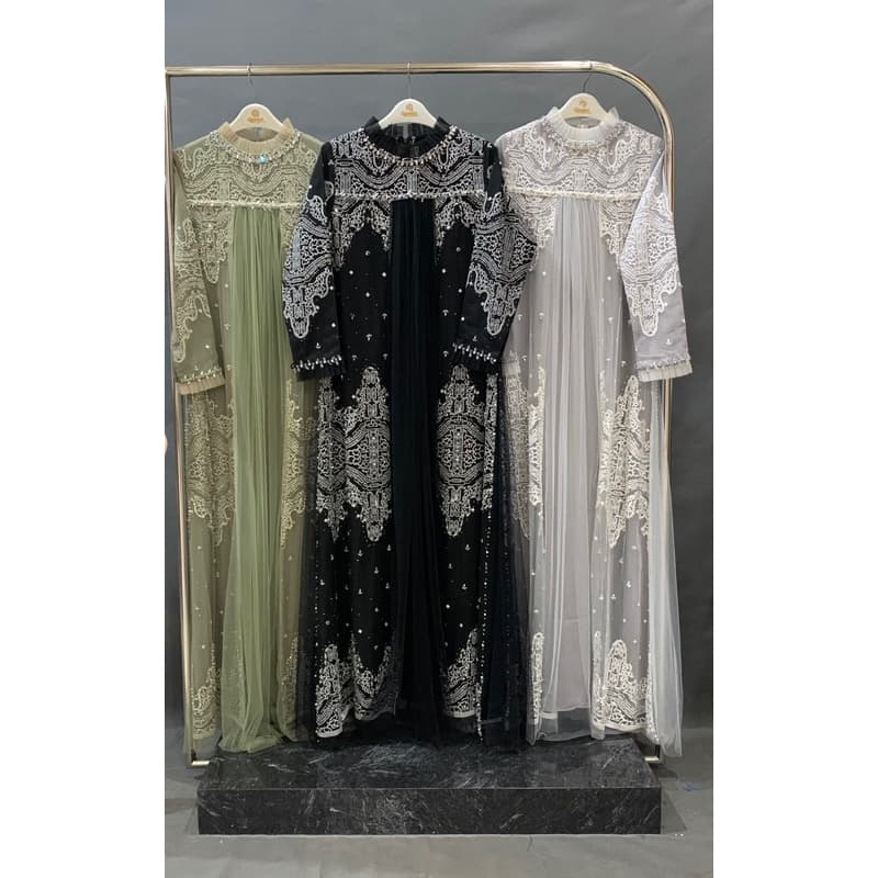 Qoni | Gaun Dayana | Gaun pesta premim | Gaun borkat | Gaun berpayet | Look simpel dan elegan. 7