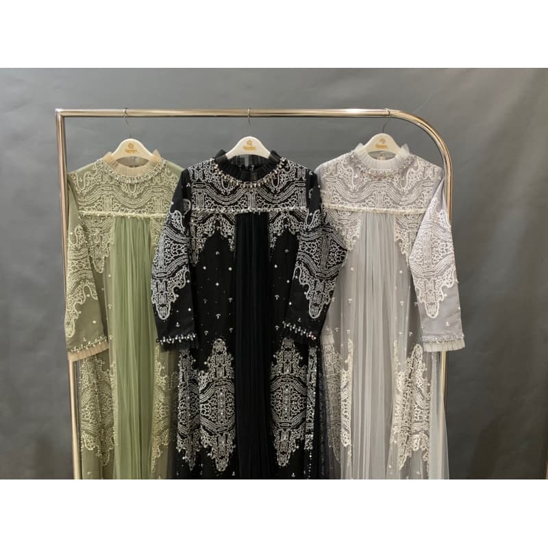Qoni | Gaun Dayana | Gaun pesta premim | Gaun borkat | Gaun berpayet | Look simpel dan elegan. 8