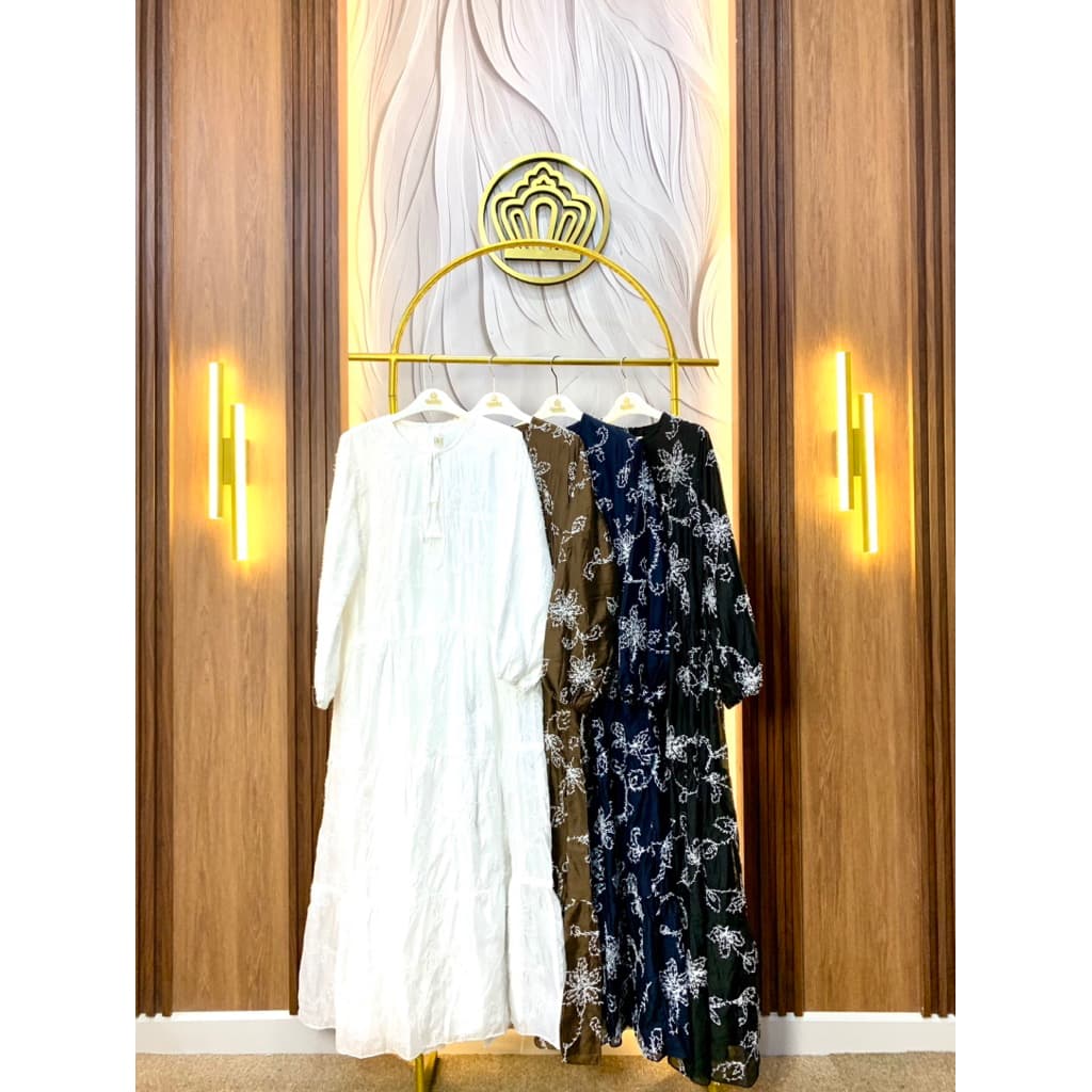 Qoni | Gaun Diora | Gaun Pesta Premium | Mewah | Gaun Tensil Silk | Gaun Bordir 8