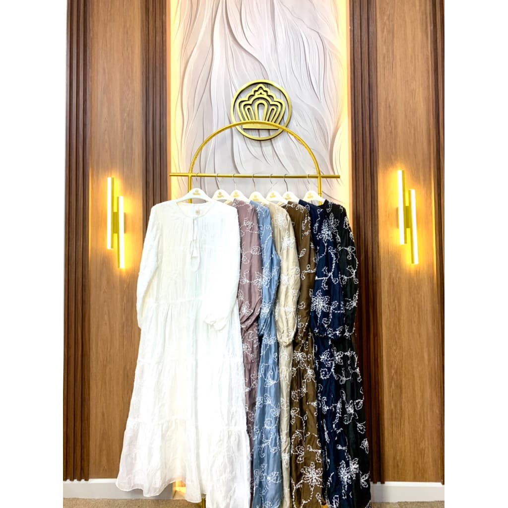 Qoni | Gaun Diora | Gaun Pesta Premium | Mewah | Gaun Tensil Silk | Gaun Bordir 9