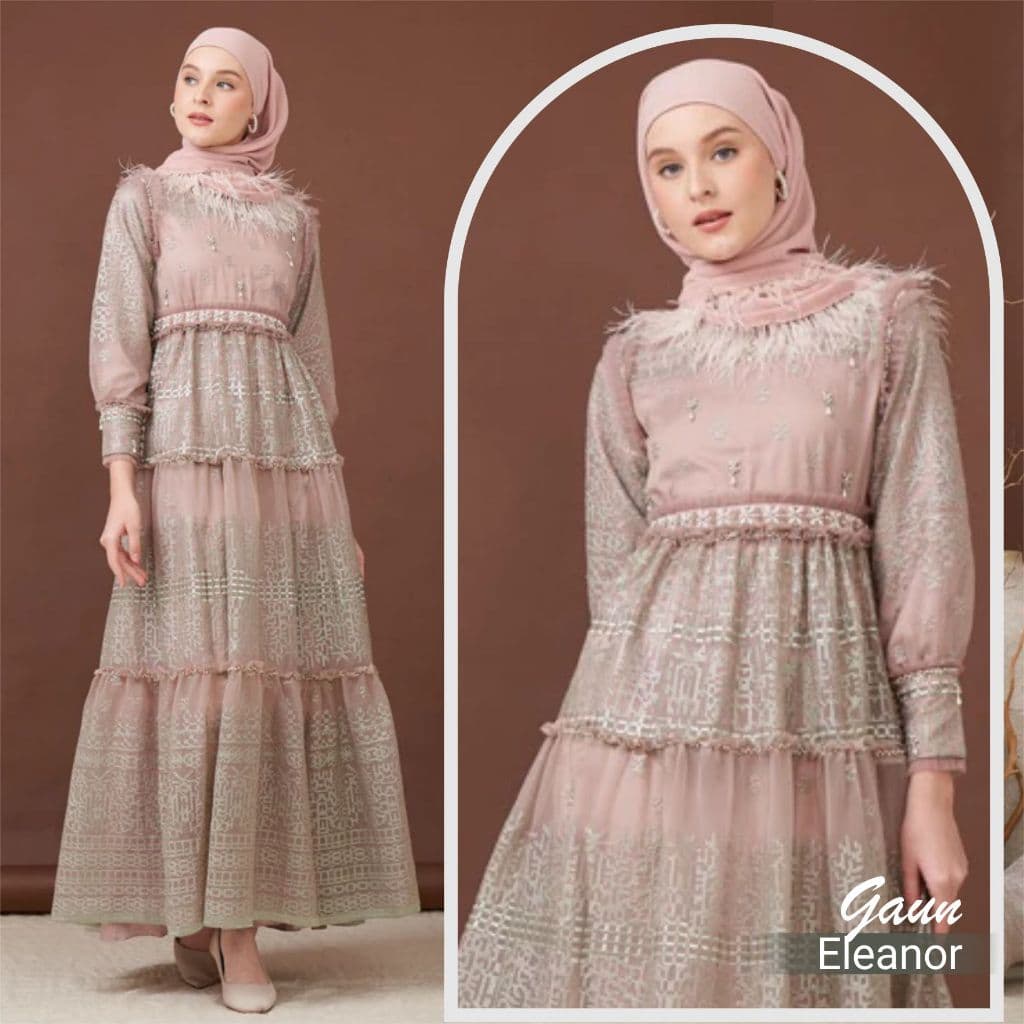 Qoni | Gaun Eleanor | Gaun Brokat | Gaun Premium | Gaun Berpayet