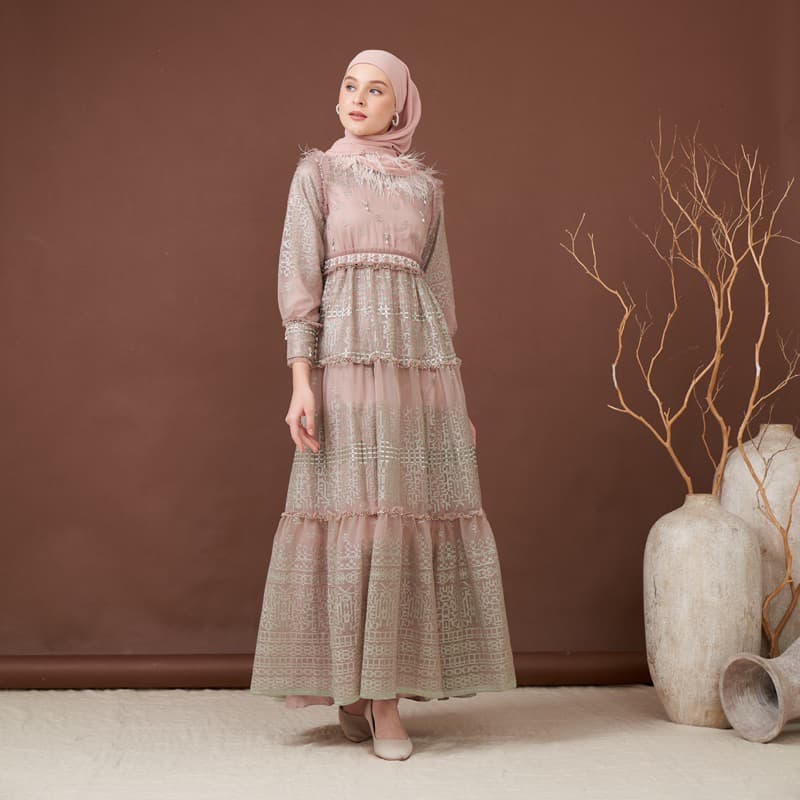 Qoni | Gaun Eleanor | Gaun Brokat | Gaun Premium | Gaun Berpayet 3
