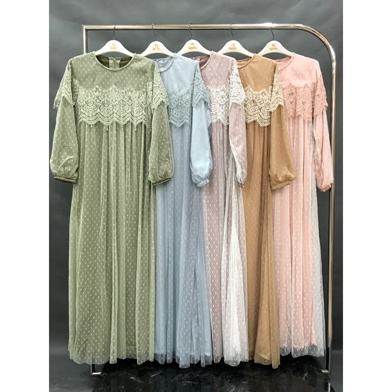 Qoni | Gaun Elvira | Gaun Pesta | Gaun Borkat Premium | Gaun Berpayet 6