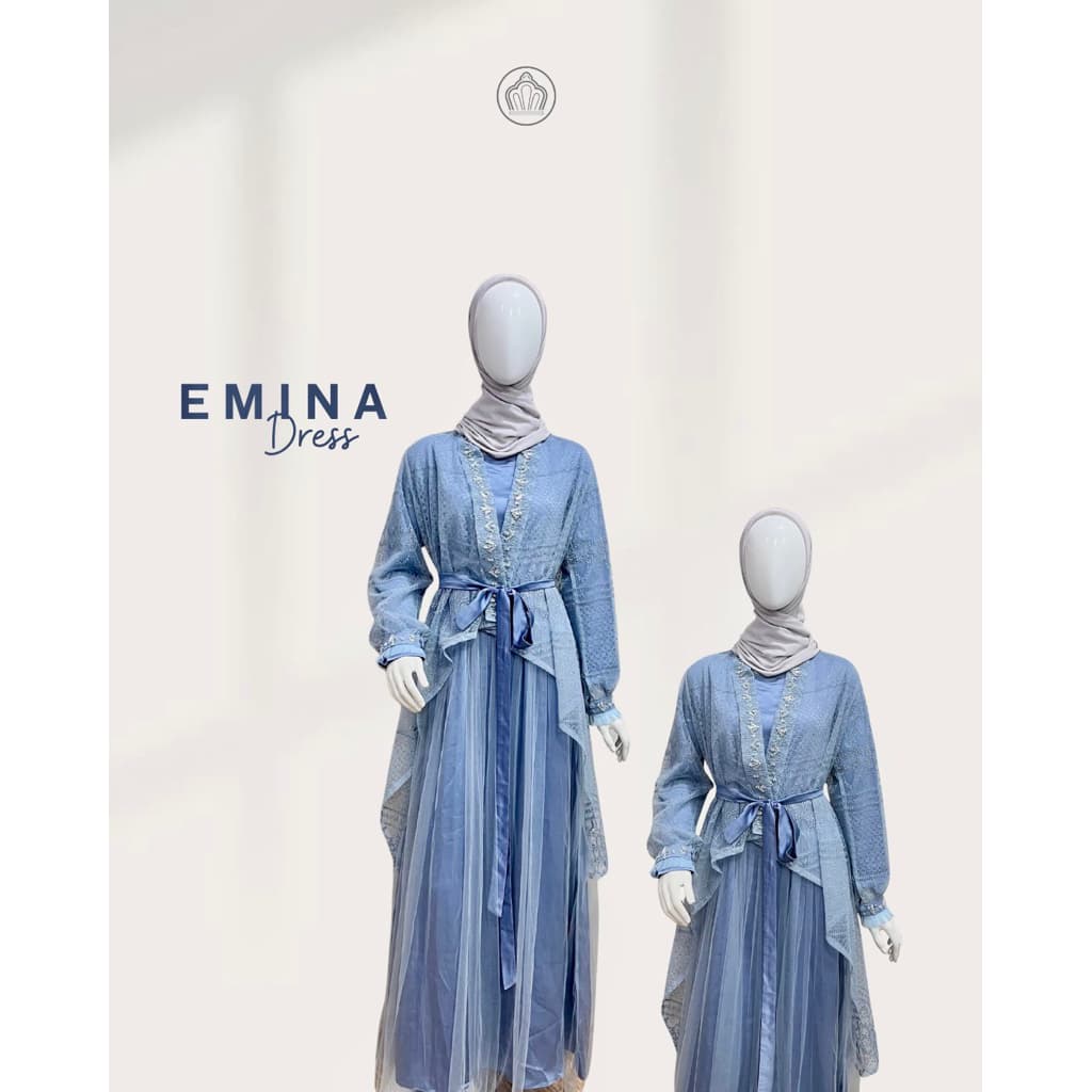 Qoni | Gaun Emina | Gaun Pesta Premium | Gaun Berpayet Full Premium | Gaun Mewah dan Elegan