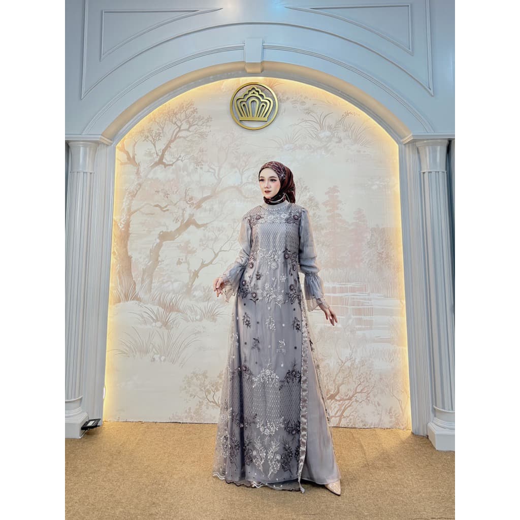 Qoni | Gaun Faristha | Gaun Pesta Premium | Gaun Borkat | Gaun Payet | Gaun Mewah | Simpel | Elegan. 2