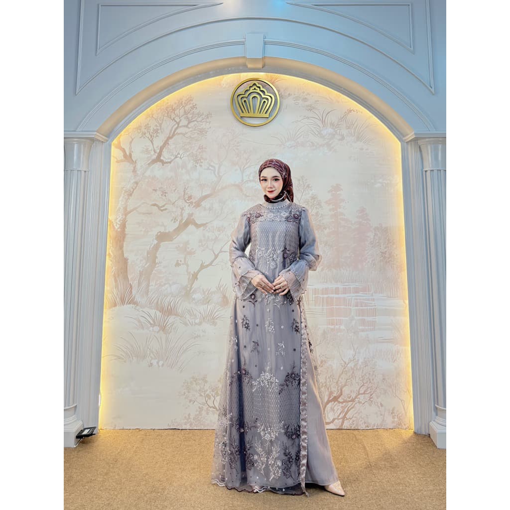 Qoni | Gaun Faristha | Gaun Pesta Premium | Gaun Borkat | Gaun Payet | Gaun Mewah | Simpel | Elegan. 3