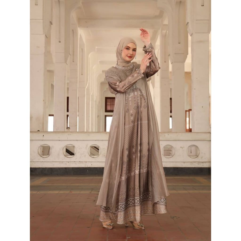 Qoni | Gaun Fasha | Gaun pesta premium | Gaun payet dan motif | Gaun simpel | Elegan | Mewah 3