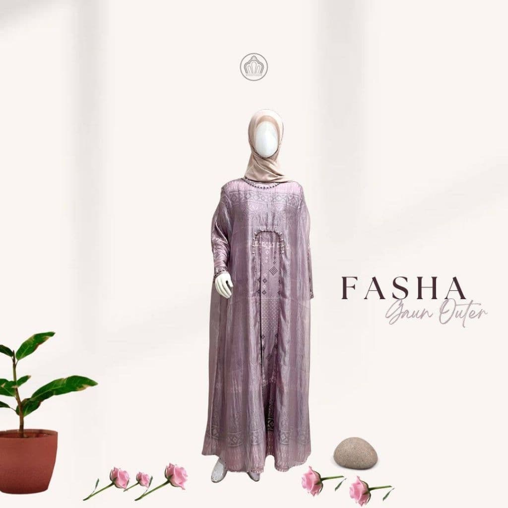 Qoni | Gaun Fasha | Gaun pesta premium | Gaun payet dan motif | Gaun simpel | Elegan | Mewah 6