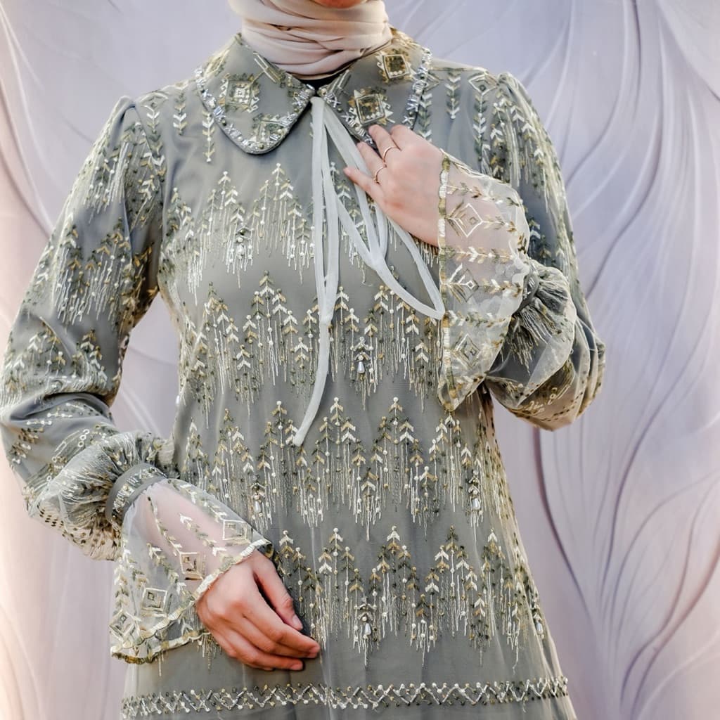 Qoni | Gaun Friska | Dress Berpayet Premium 4
