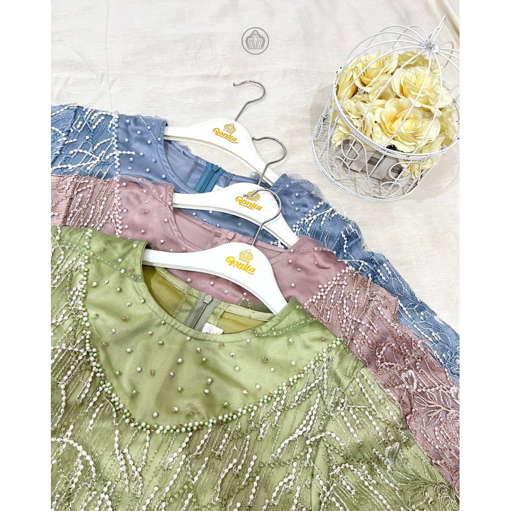 Qoni | Gaun Galina | Gaun Pesta Premium | Gaun Payet | Simpel | Elegan | Mewah 3