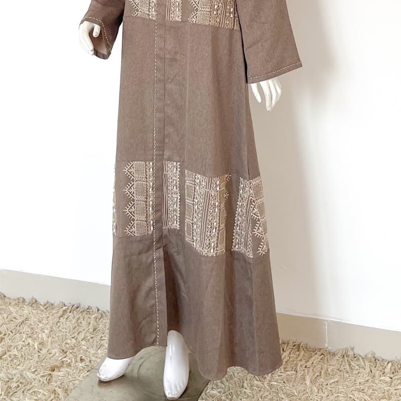 Qoni | Gaun Ghania | Gaun premium | Look simpel dan elegan | Sudah full payet | Busui 4
