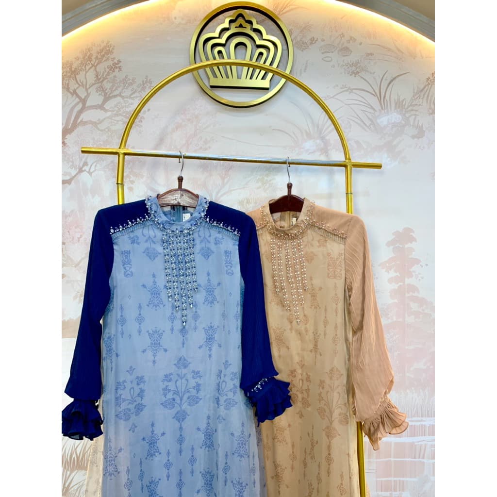 Qoni | Gaun Habiba | Gaun Simple | Dress Mewah | Gaun Elegan | Gaun Premium | Gaun Brukat 6