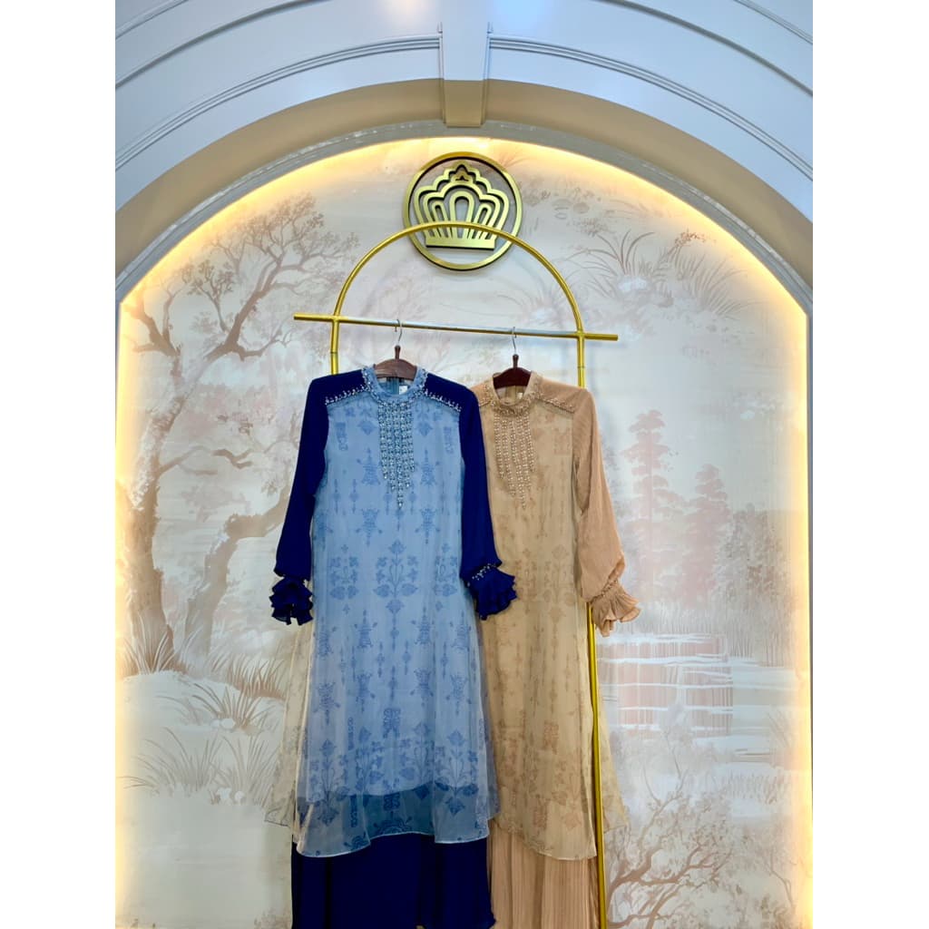 Qoni | Gaun Habiba | Gaun Simple | Dress Mewah | Gaun Elegan | Gaun Premium | Gaun Brukat 7