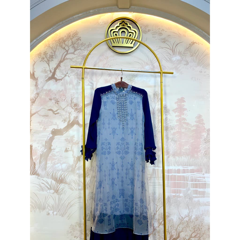 Qoni | Gaun Habiba | Gaun Simple | Dress Mewah | Gaun Elegan | Gaun Premium | Gaun Brukat 8