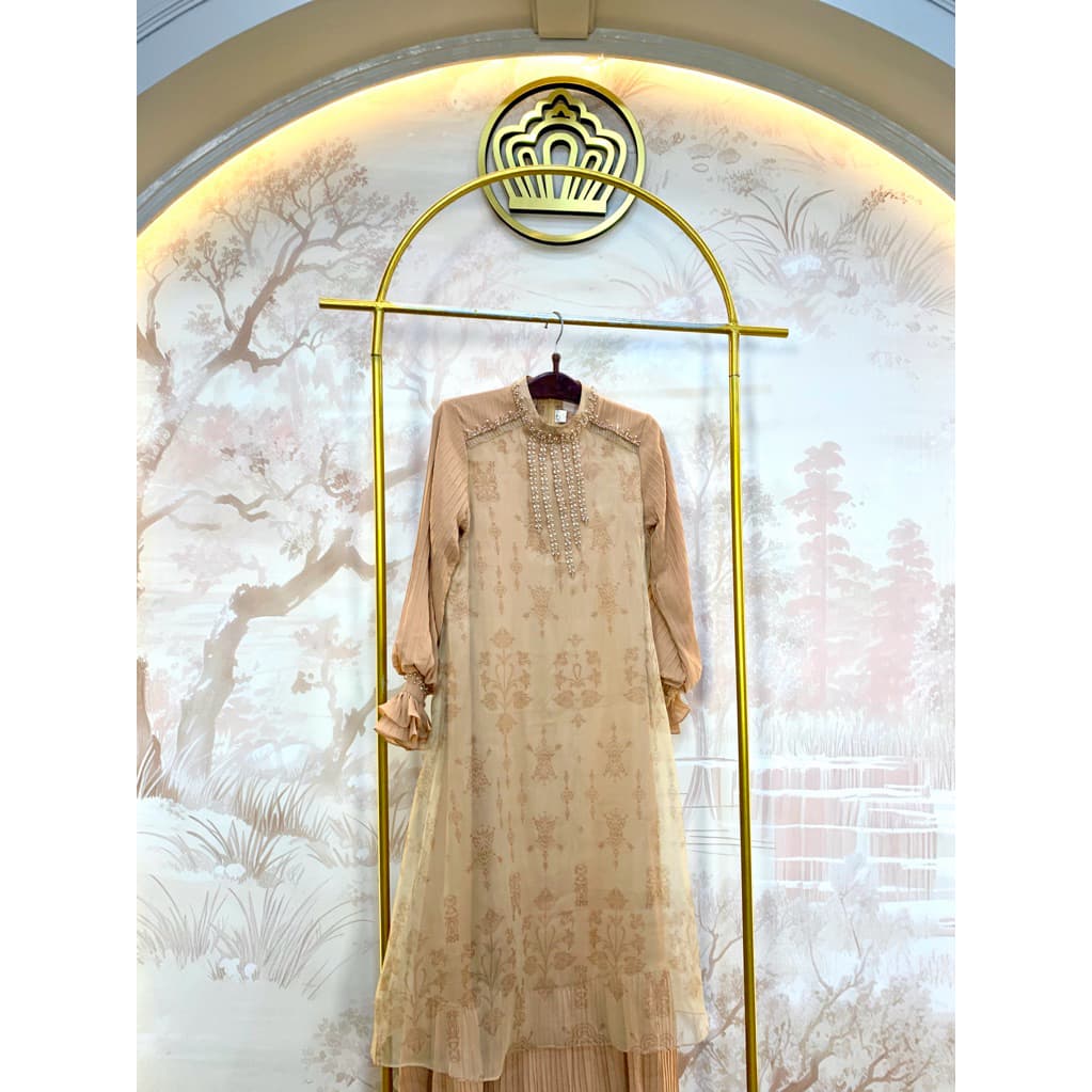 Qoni | Gaun Habiba | Gaun Simple | Dress Mewah | Gaun Elegan | Gaun Premium | Gaun Brukat 9
