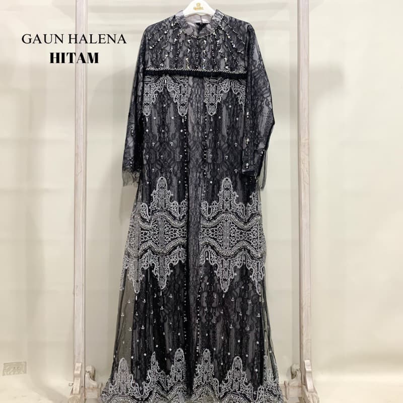 Qoni | Gaun Helena | Gaun pesta premium | Gaun borkat | Gaun berpayet 3