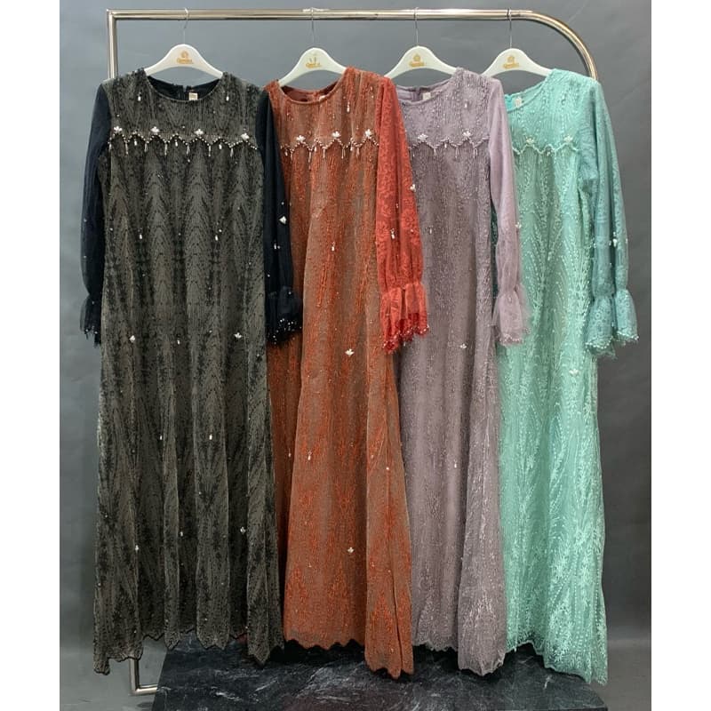Qoni | Gaun Henna | Gaun Pesta | Gaun Borkat Premium | Gaun Berpayet 7