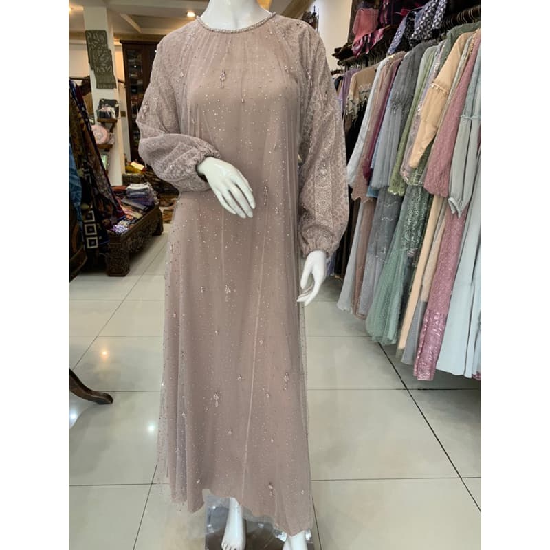 Qoni | Gaun Ilyana | Gaun pesta premium | Gaun simpel dan elegan | Gaun full payet | Gaun full squin